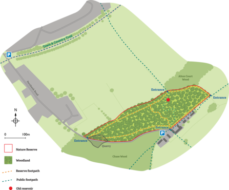 Merrivale Wood site map