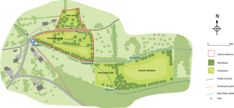 Common Hill site map