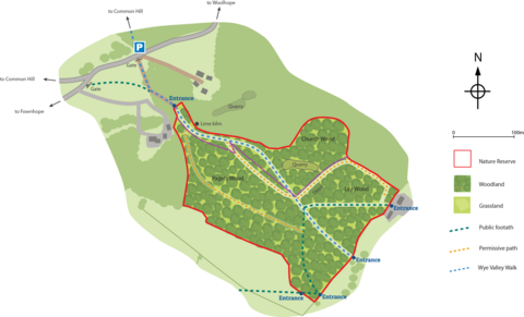 Lea and Paget's Wood site map