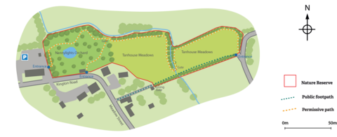 Weobley Wildlife Meadows site map