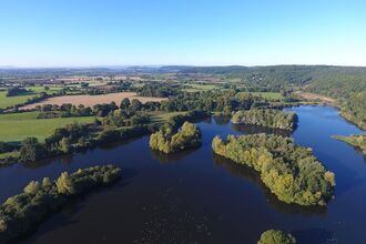Aerial view of Bodenham Lake