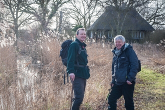 Andrew & Adrian with their walking gear on a reserve