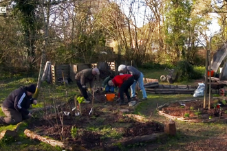 Volunteers at the Forest Garden, Queenswood