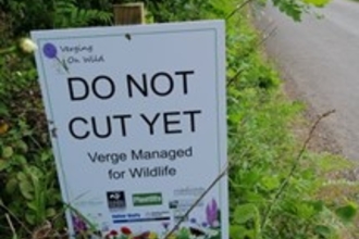 Sign on roadside verge