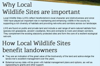 Local Wildlife Site landowner leaflet