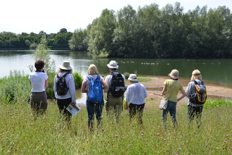 group looking out over reserve