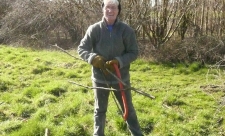 Volunteer at work at Wessington Pasture nature reserve