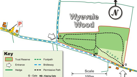Wyevale nature reserve site map