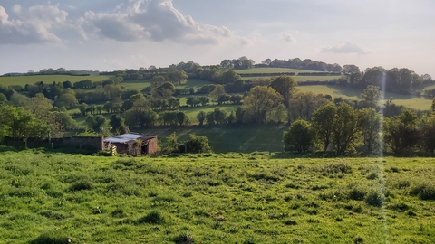 View across fields