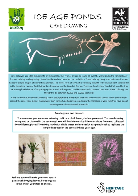 Activity sheet for cave drawing