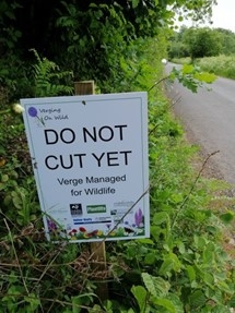 Sign on roadside verge