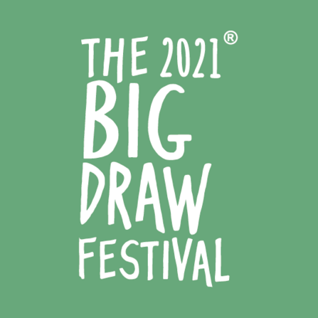 Big Draw logo - white text on green square