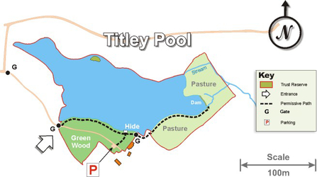 Titley Pool nature reserve map