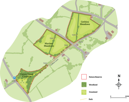 Canon Tump Cethins site map