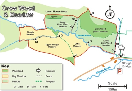 Crow Wood and Meadow site map