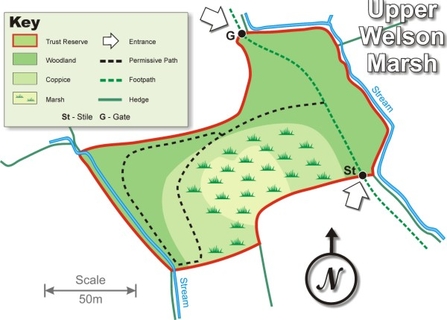 Upper Welson Marsh site map