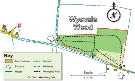 Wyevale nature reserve site map