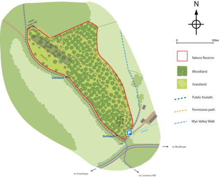 Nupend Wood site map