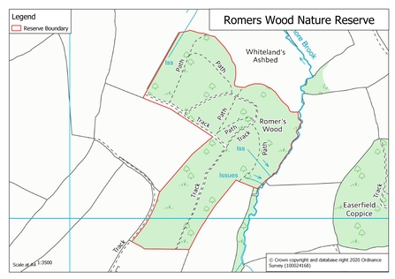 Romers Wood site map