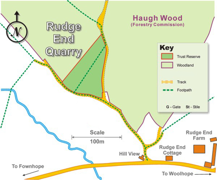 Rudge End site map