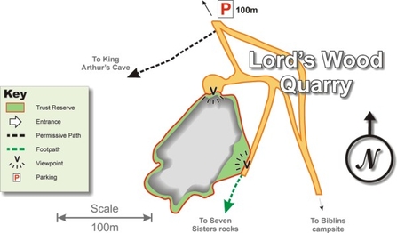 Lord's Wood site map