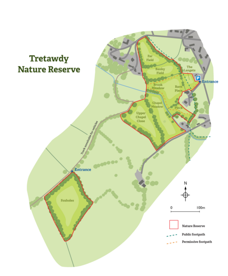 Trewardy Farm site map