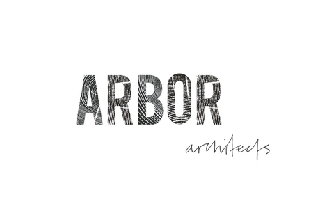 Arbor Architects Logo- word in fingerprint texture